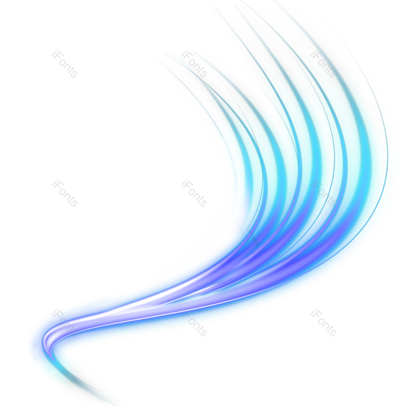 光效图片,动感光效元素,科技感PNG,蓝色光线免抠素材